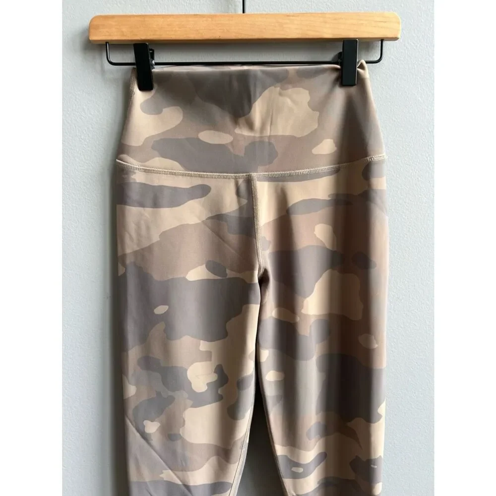 ALO Yoga Camo Leggings High Waist Brown and Tan Size XS